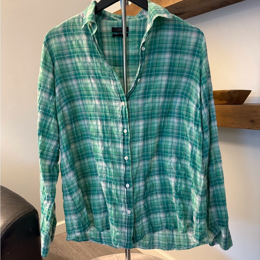 Green Plaid Men's Shirt